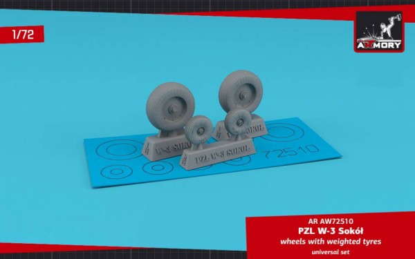 AR AW72510   PZL W-3 Sok?? wheels w/ weighted tires (1/72) (thumb81091)